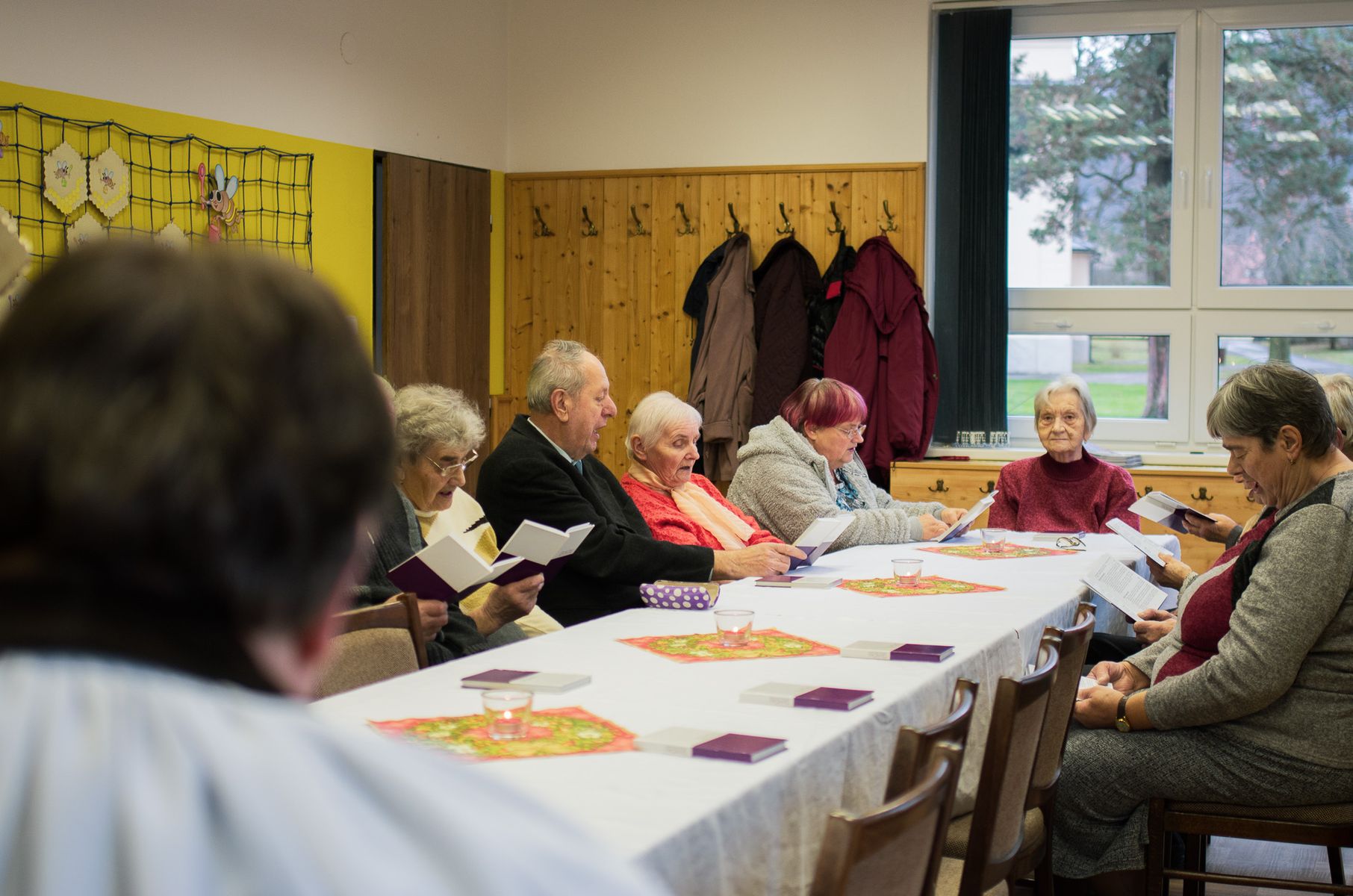 Rozloučení po bohoslužbách pastora a člena sboru